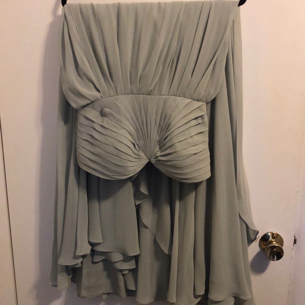 Jenny Yoo morning mist Mira bridesmaid dress